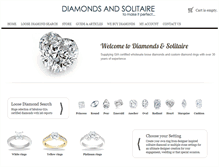 Tablet Screenshot of diamondsandsolitaire.com